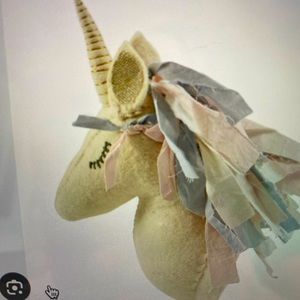 NWT Mud Pie Wall Mount Unicorn Hand Crafted Felt Fantasy. Perfect for Nursery..